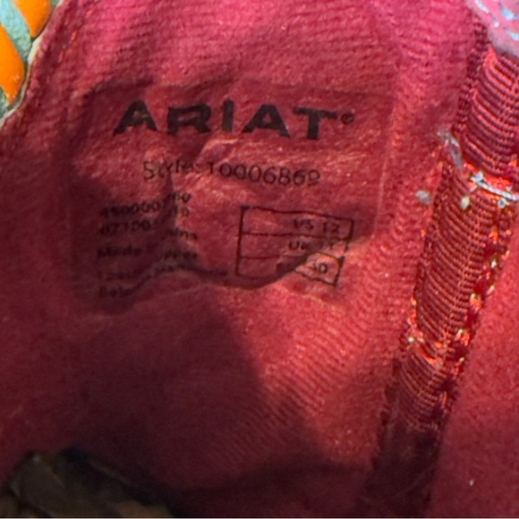 Ariat Tombstone Cowboy Boots Girls Size 12 Brown Turquoise
Western Style - Picture 10 of 12